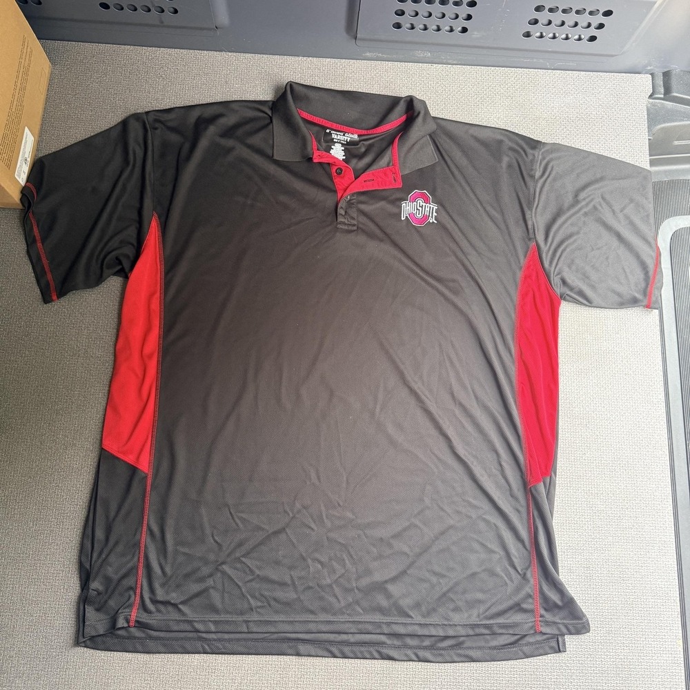 Ohio State Buckeyes Shirt Mens 3XL Black NCAA Football Polo Profile Varsity